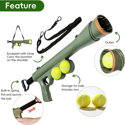 Dog Ball Launcher With Tennis Balls