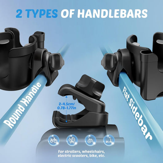 2-in-1 Stroller Cup Holder With Phone Holder