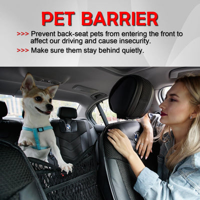 Car Seat Organizer Dog Barrier Storage Pocket