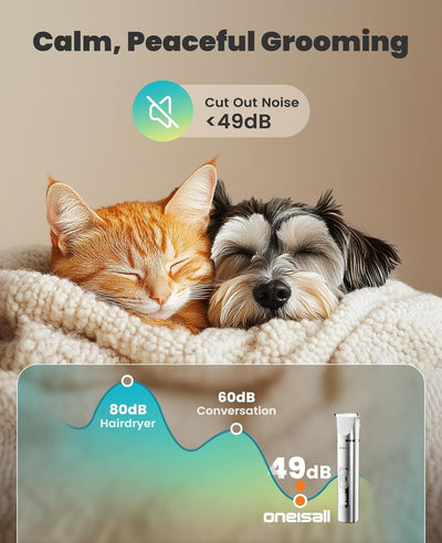 oneisall 4-in-1 LCD Dog Grooming Kit