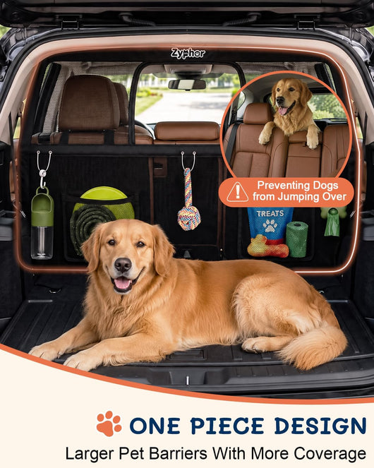 Dog Car Barrier Mesh Divider Travel Safety
