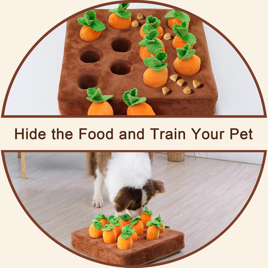 Interactive Carrot Snuffle Mat for Bored Dogs