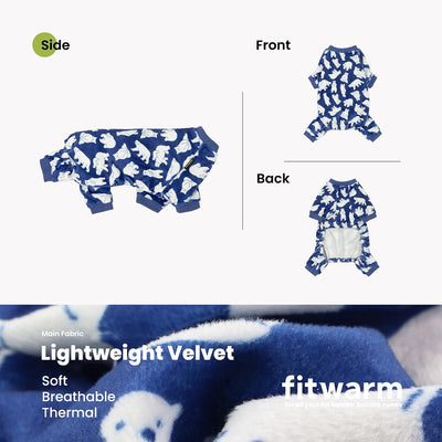 Cozy Bear Velvet Pajamas for Dogs
