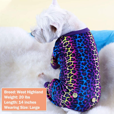 Rainbow Leopard Velvet Dog Pajamas