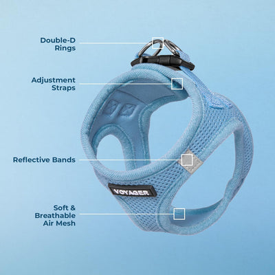 Baby Blue Step-In Dog Harness