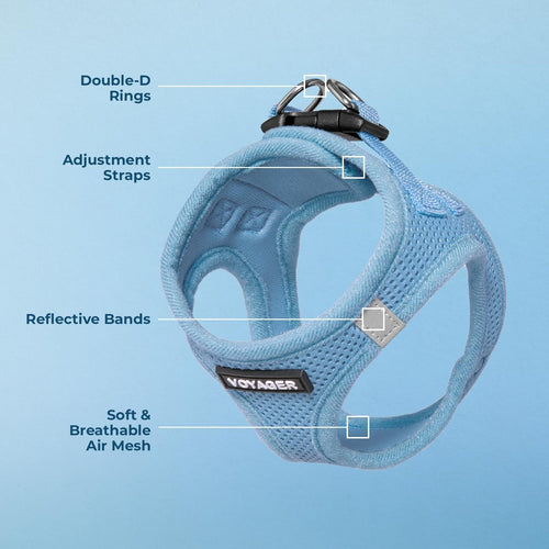 Baby Blue Step-In Dog Harness