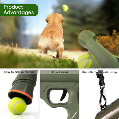 Dog Ball Launcher With Tennis Balls