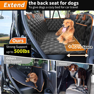 Dog Car Seat Cover Hard Bottom Extender Hammock