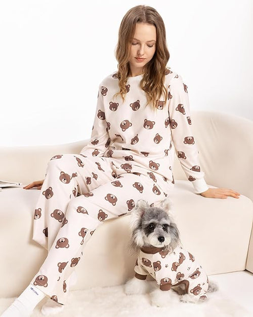 Matching Dog & Owner Pajamas | Women & Pet Holiday PJ Set | Soft Cozy Sleepwear