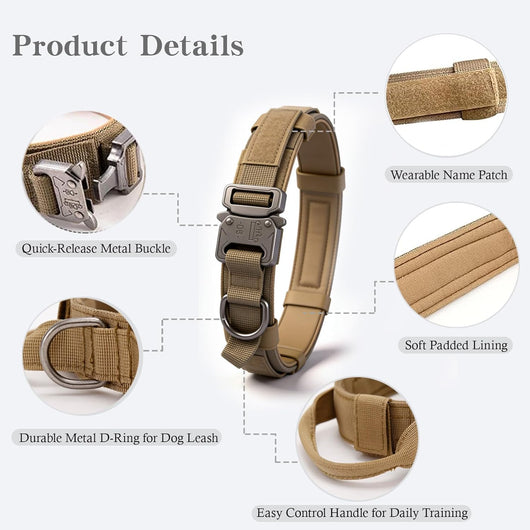 Tactical Nylon Dog Collar with Handle