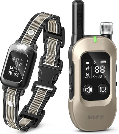 2-in-1 Dog Shock & Bark Collar with Remote I 4500FT Waterproof