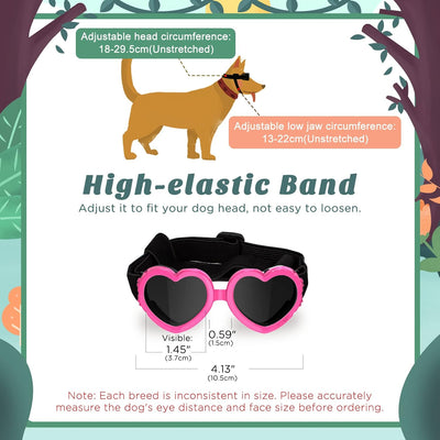 Small Dog Heart Sunglasses UV Protection Goggles