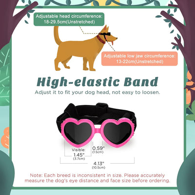 UV Protection | Heart Dog Sunglasses
