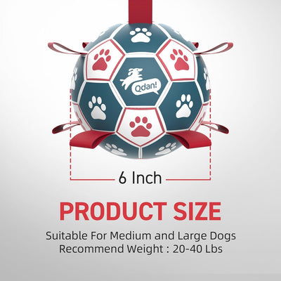 QDAN Dog Soccer Ball 6" I Toy for Small & Medium Dogs