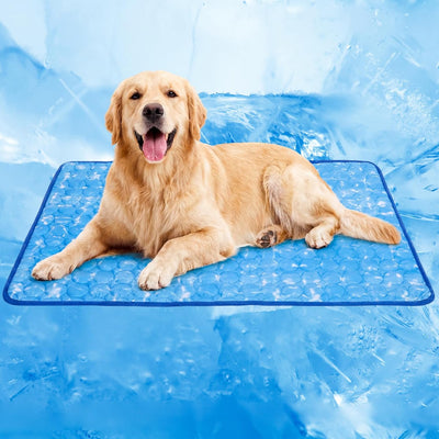 Green Cooling Dog Mat For Summer Comfort