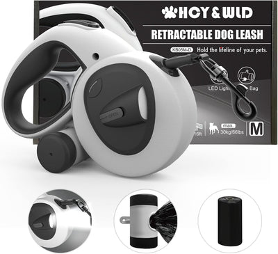 4-in-1 Retractable Dog Leash with LED Light