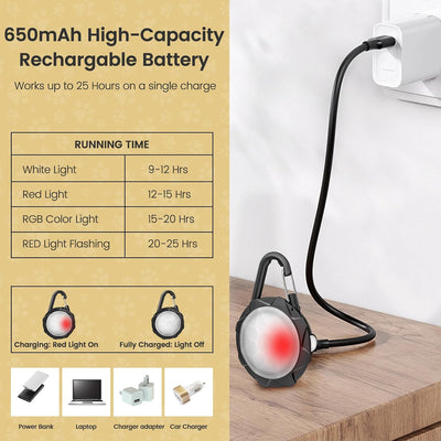 Rechargeable Dog Collar Lights for Night Walks