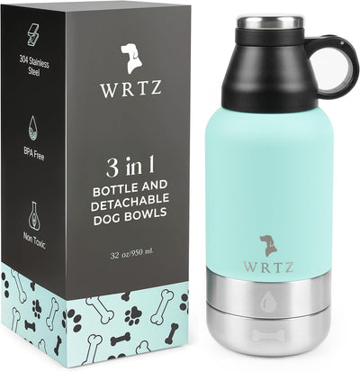Insulated Dog Water Bottle with Travel Bowls