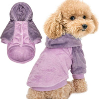 Dog Hoodie Sweater for Small Dogs & Cats – Soft Warm Puppy Sweatshirt with Snap Closure
