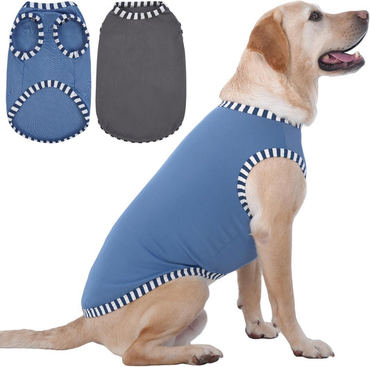 Large Dog Shirt 2 Pack | Cooling Sleeveless Tank Top for Big Breeds