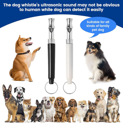 Adjustable Ultrasonic Dog Recall Training Whistle Set