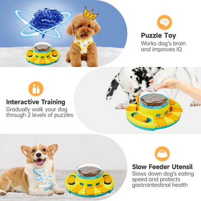 Interactive Dog Puzzle Feeder for Slower Eating