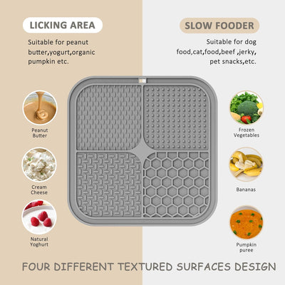 Dog Lick Mat 2-Pack with Suction Cups