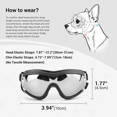 Dog Sunglasses Anti I Fog UV Protection for Small Dogs