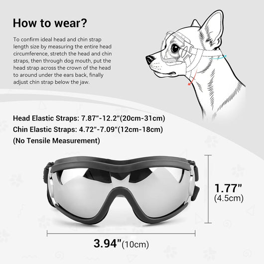 Dog Sunglasses Anti I Fog UV Protection for Small Dogs