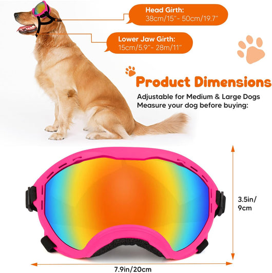 Dog Goggles UV Protection Medium Large Dogs