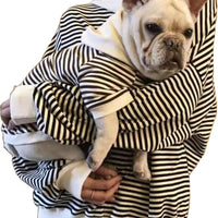 Matching Dog & Owner Hoodie | Striped Pet Sweatshirt for Small Dogs