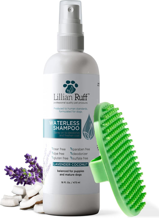 Waterless dog shampoo spray for freshness