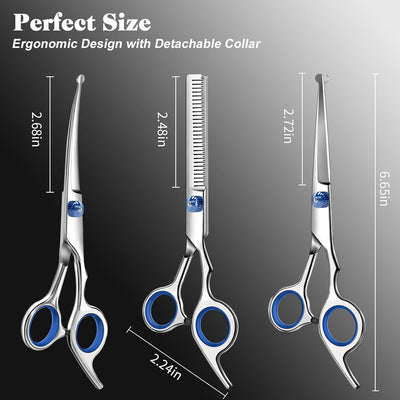 4-in-1 Dog & Cat Grooming Scissors Kit