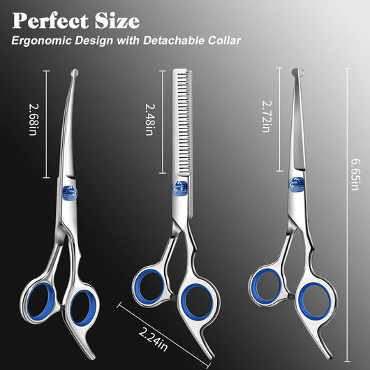 4-in-1 Dog & Cat Grooming Scissors Kit