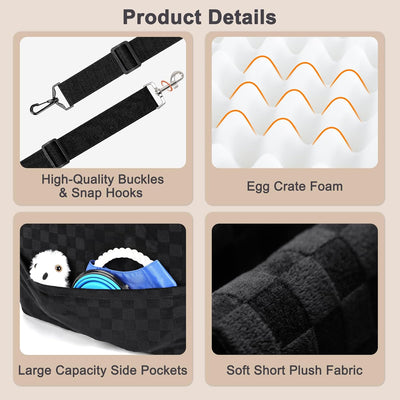 Elevated Memory Foam Dog Car Booster Seat