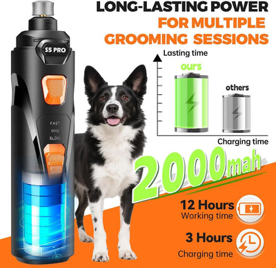 Quiet LED Dog Nail Grinder Grooming Kit