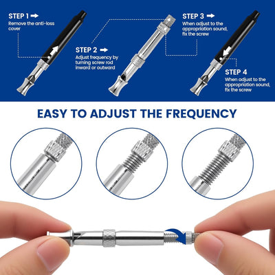 Adjustable Ultrasonic Dog Recall Training Whistle Set