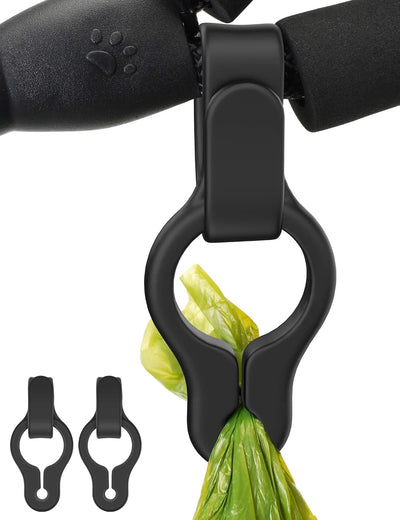 hands-free dog poop bag holder leash carrier 2 pack