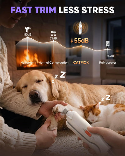 LED Dog Nail Clippers I Grinder for Safe Grooming