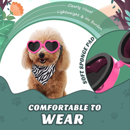 Small Dog Heart Sunglasses UV Protection Goggles