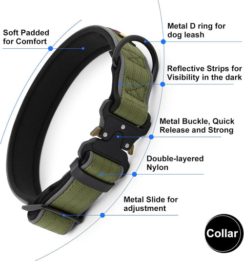 Heavy Duty Tactical Dog Collar