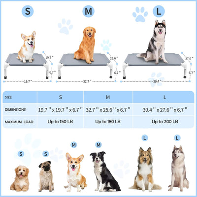 Elevated Cooling Dog Mat For Medium Dogs