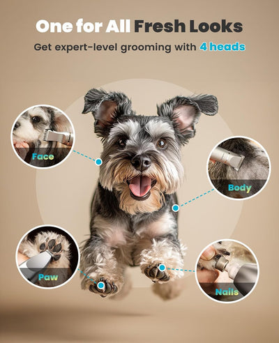 oneisall 4-in-1 LCD Dog Grooming Kit