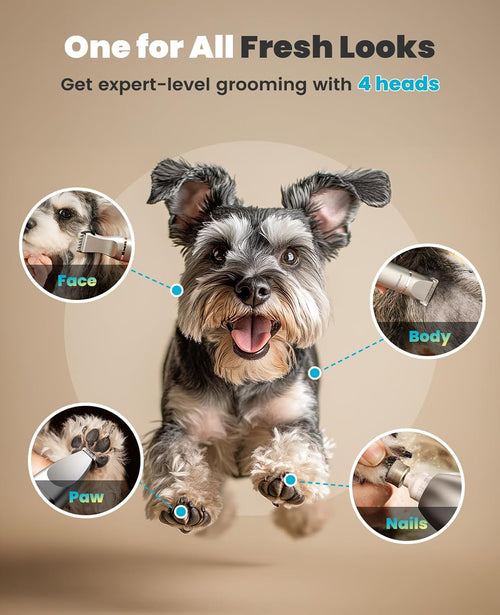 oneisall 4-in-1 LCD Dog Grooming Kit