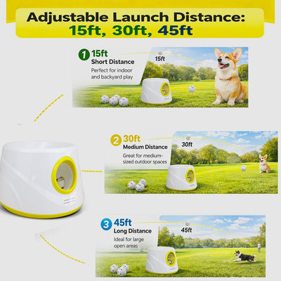 Automatic Dog Ball Launcher | USB Rechargeable Fetch Toy