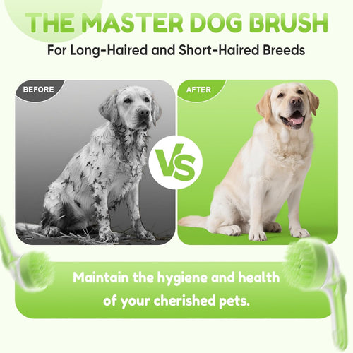 2-Pack Pet Shampoo Dispensing Bath Brushes