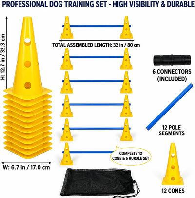 Adjustable Backyard Dog Agility Hurdle Training Set