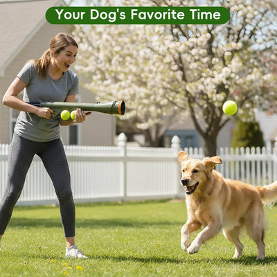 Dog Ball Launcher With Tennis Balls