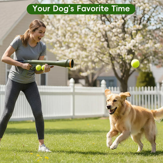 Dog Ball Launcher With Tennis Balls