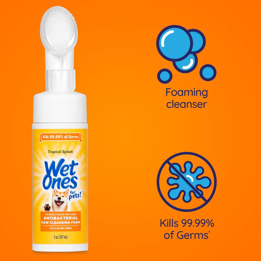 Antibacterial Foaming Dog Paw Cleaner With Scrubber